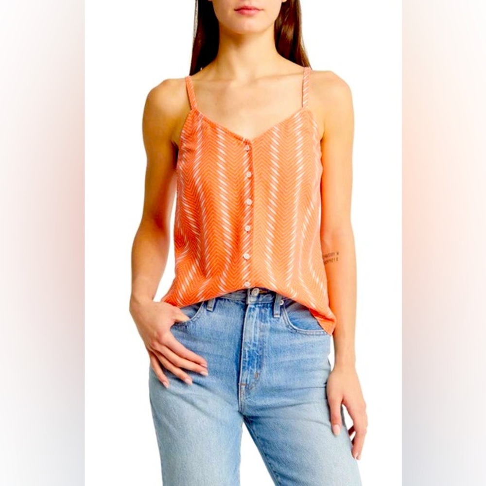 Treasure and Bond Orange Button Up Cami